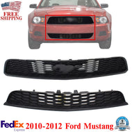 Front Bumper Upper and Lower Grille Kit For 2010-2012 Ford Mustang