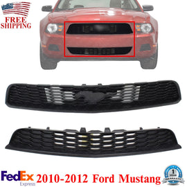 Front Bumper Upper and Lower Grille Kit For 2010-2012 Ford Mustang