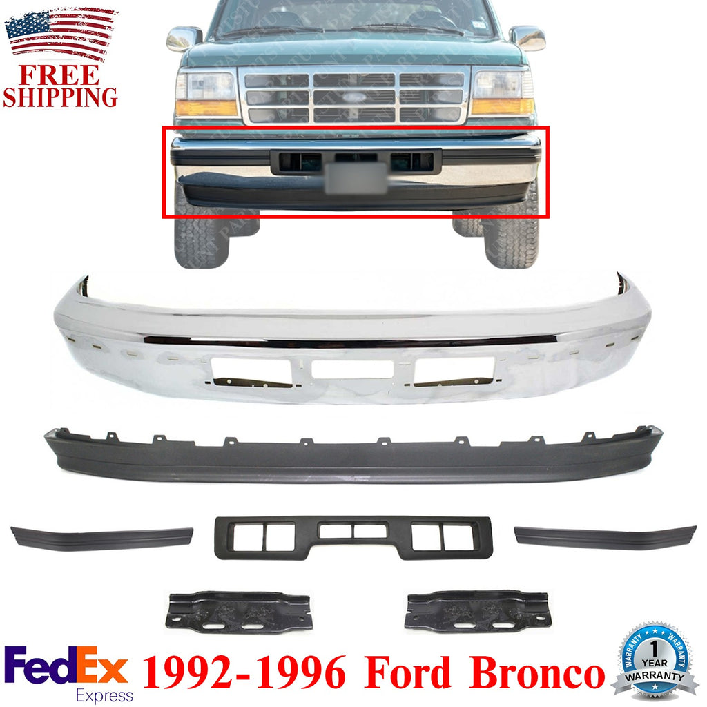 Front Bumper Kit For 1992-1996 Ford Bronco With Air Holes With Molding Holes