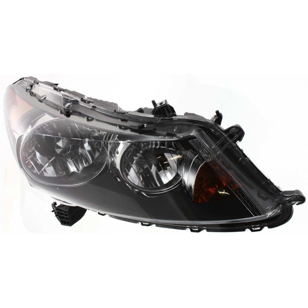 Front Bumper Cover Primed & Headlight Assembly Kit For 2008-2010 Honda Accord