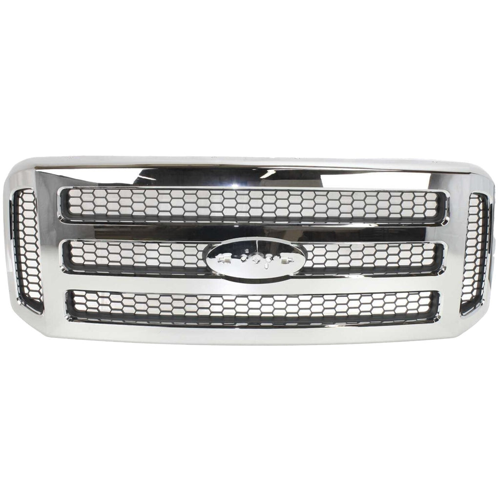 Front Bumper Kit + Grille + Brackets For 2005-2007 Ford F-250 F-350 Super Duty
