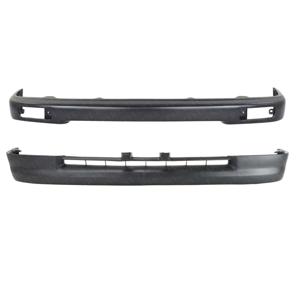 Front Bumper Painted Black Steel Kit For 1995-1997 Toyota Tacoma 2WD