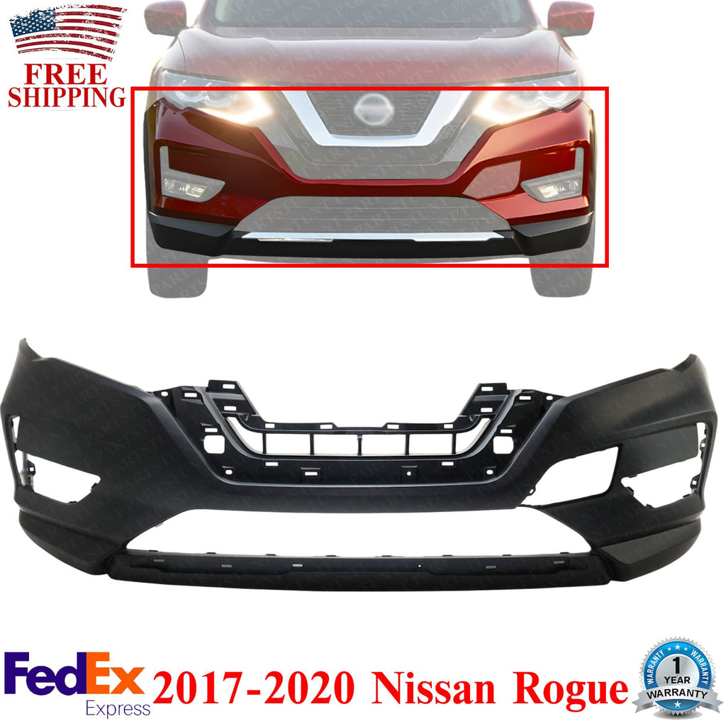 Front Bumper Cover Primed For 2017-2020 Nissan Rogue
