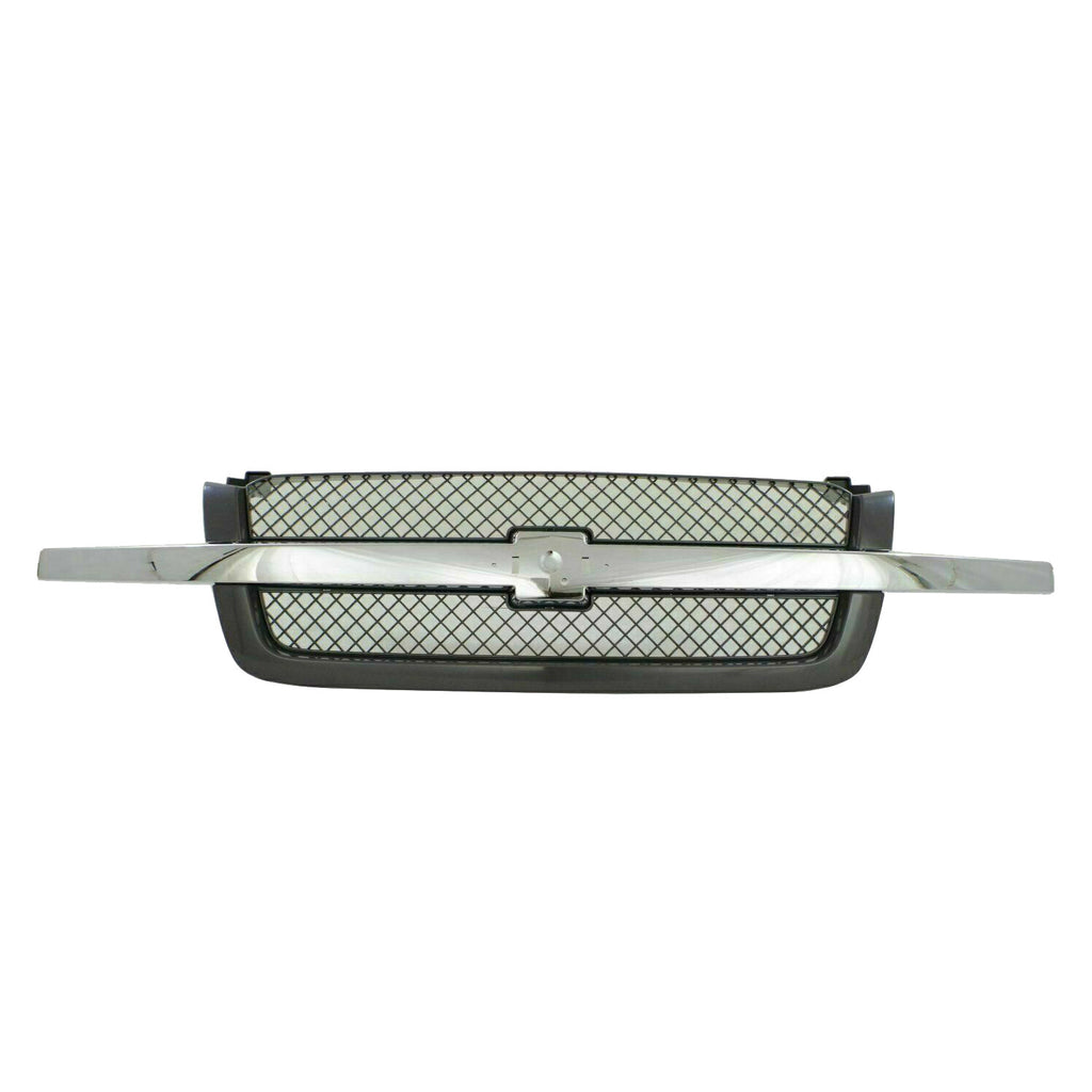 Front Bumper Chrome Steel Complete Kit For 2003-2006 Chevrolet Silverado 1500