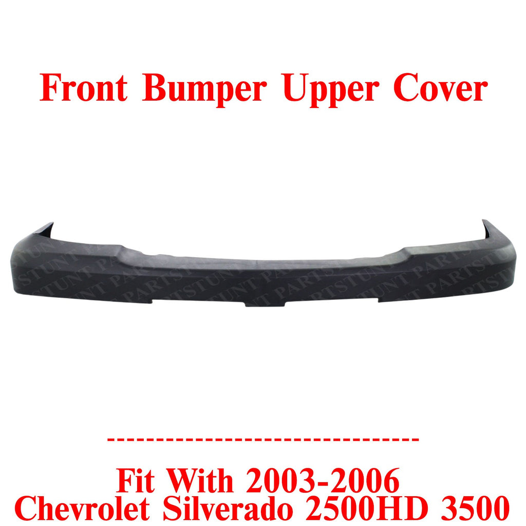 Front Bumper Upper Cover Textured For 2003-2006 Chevrolet Silverado 2500HD 3500