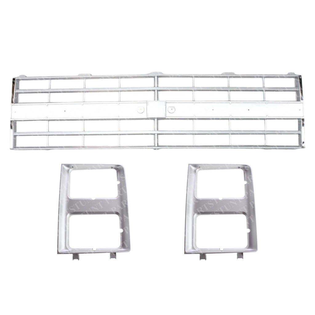 Front Grille & Headlight Bezels For 1985-86 Chevrolet C/K / 1987-88 R/V Series