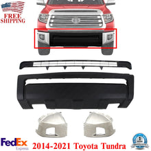 Load image into Gallery viewer, Front Bumper Cover &amp; Grille Textured + End Caps Chrome For 2014-21 Toyota Tundra