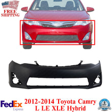 Load image into Gallery viewer, Front Bumper Cover Primed For 2012-2014 Toyota Camry L LE XLE Hybrid TO1000378