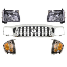 Load image into Gallery viewer, Front Chrome Grille &amp; Headlights Kit For 2001-2004 Toyota Tacoma 4WD