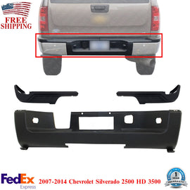 Rear Bumper Step Pads Set of 3 For 2007-2014 Chevrolet Silverado 2500 HD 3500