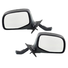 Power Side View Mirrors Chrome & Black Left & Right Pair Set for F-Series Truck