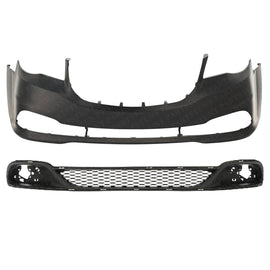 Front Bumper Cover Primed + Lower Grille For 2011-2019 Dodge Grand Caravan