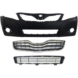 Front Bumper Cover Kit For 10-11 Toyota Camry Base/LE/XLE Model w/ Bumper Grille