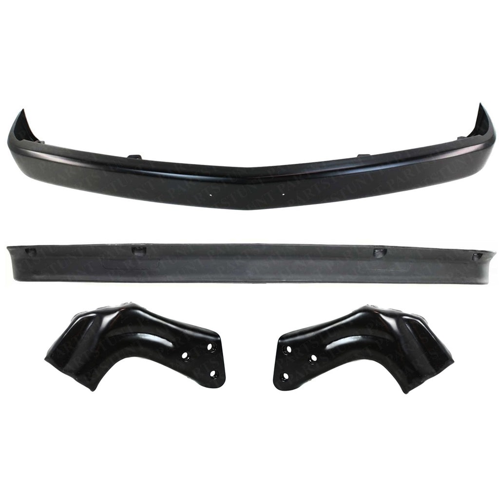 Front Bumper Primed Steel + Lower Valance + Brackets For 94 -00 GMC C1500 Chevy