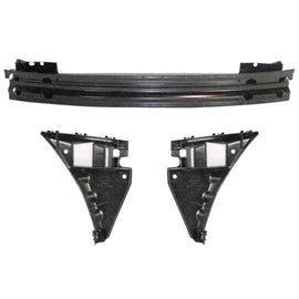 Front Bumper Reinforcement + Retainer LH & RH Side For 2010-2014 Ford Mustang