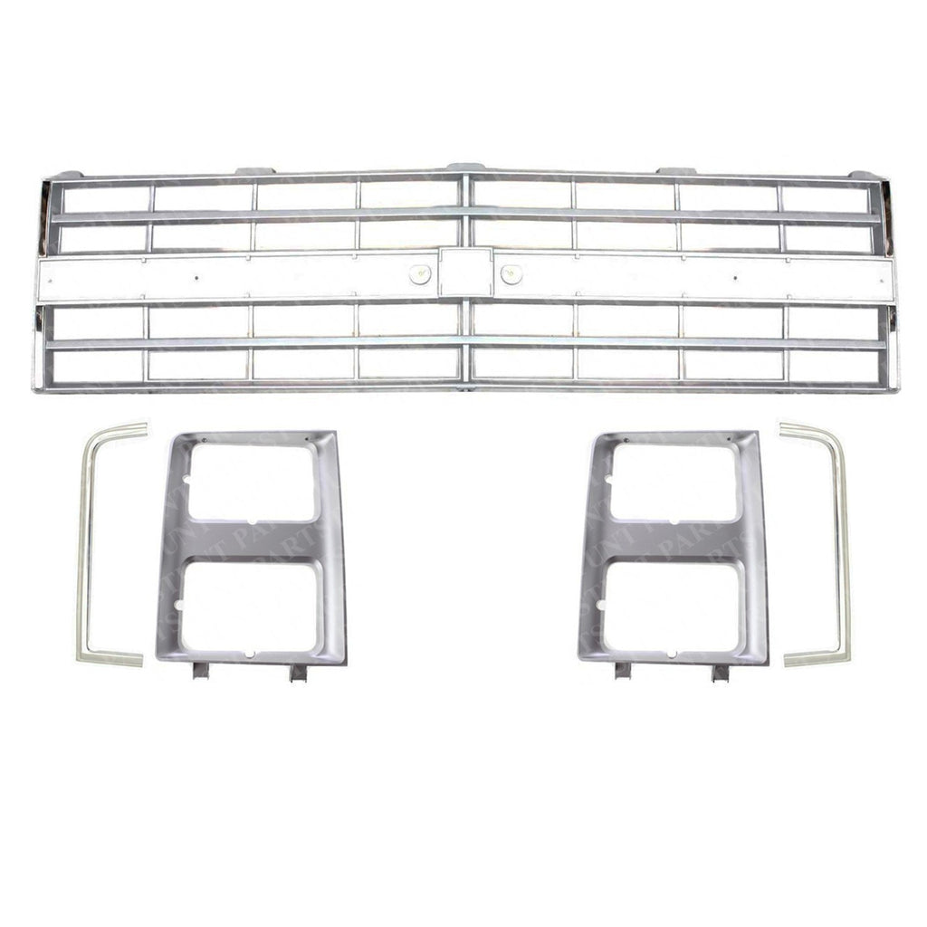 Grille & Headlight Bezels + Molding For 85-1988 Suburban / 85-87 Chevy C/K Series