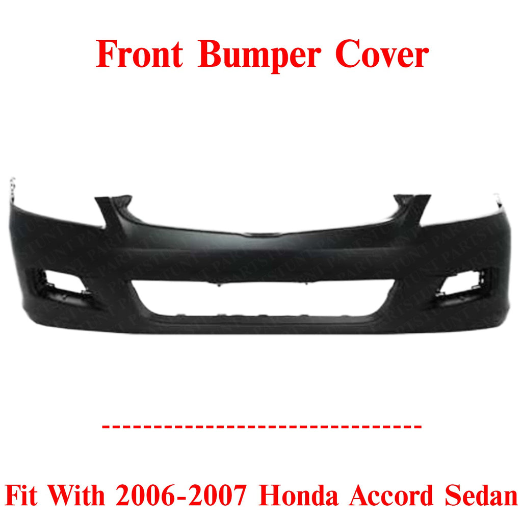 Front Bumper Cover Primed For 2006-2007 Honda Accord Sedan HO1000235