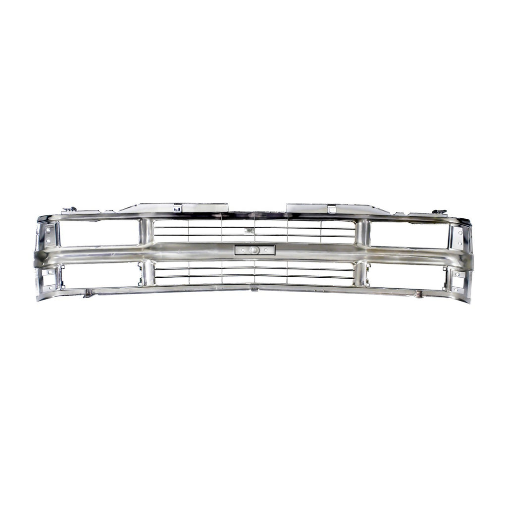 Front Chrome Grille + Headlights + Reflectors For 1995-1999 Chevrolet C/K Series