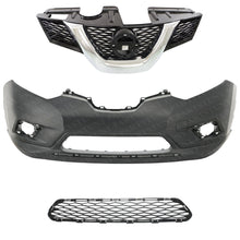 Load image into Gallery viewer, Front Bumper Cover Primed + Grille Assembly Kit For 2014-2016 Nissan Rogue