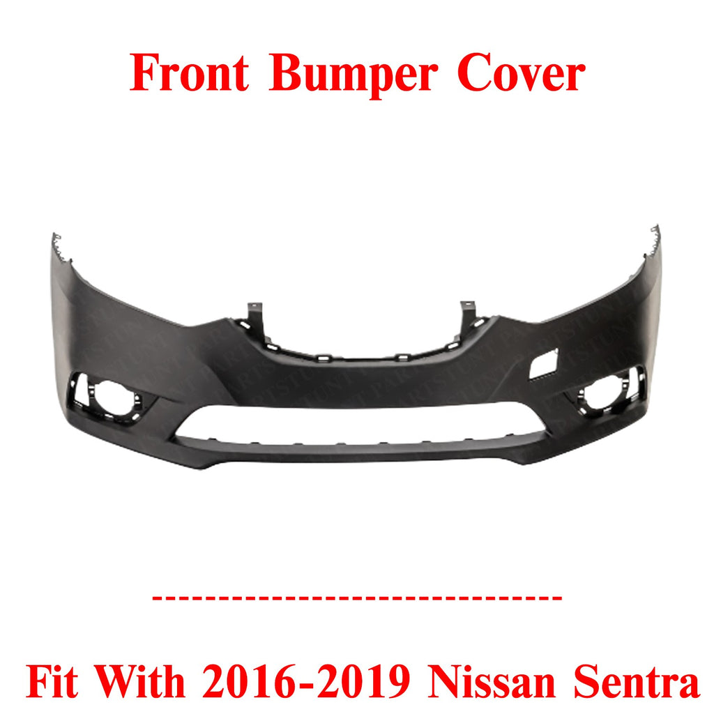 Front Bumper Cover Primed For 2016-2019 Nissan Sentra
