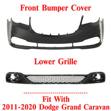 Load image into Gallery viewer, Front Bumper Cover Primed + Lower Grille For 2011-2019 Dodge Grand Caravan