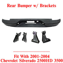 Load image into Gallery viewer, Rear Step Bumper Powdercoated Black For 2001-2004 Chevy Silverado 2500HD 3500