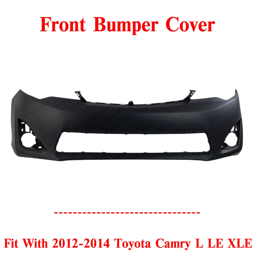 Front Bumper Cover Primed For 2012-2014 Toyota Camry L LE XLE Hybrid TO1000378