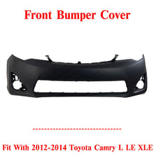 Load image into Gallery viewer, Front Bumper Cover Primed For 2012-2014 Toyota Camry L LE XLE Hybrid TO1000378