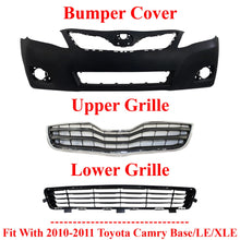 Load image into Gallery viewer, Front Bumper Cover Kit For 10-11 Toyota Camry Base/LE/XLE Model w/ Bumper Grille