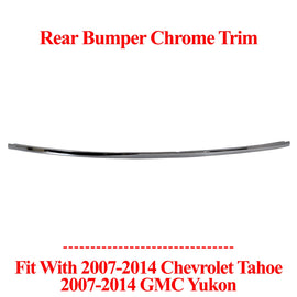 Rear Bumper Chrome Trim For 2007-2014 Chevrolet Tahoe GMC Yukon