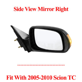 Mirror Right Passenger Side Paintable Swith Signal Light For 2005-2010 Scion tC
