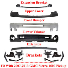Load image into Gallery viewer, Front Bumper Chrome Steel Kit w/ Brackets For 2007-2013 GMC Sierra 1500 Pickup