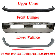 Load image into Gallery viewer, Front Bumper Chrome Steel Kit For 1994-2001 Dodge Ram 1500 2500 3500