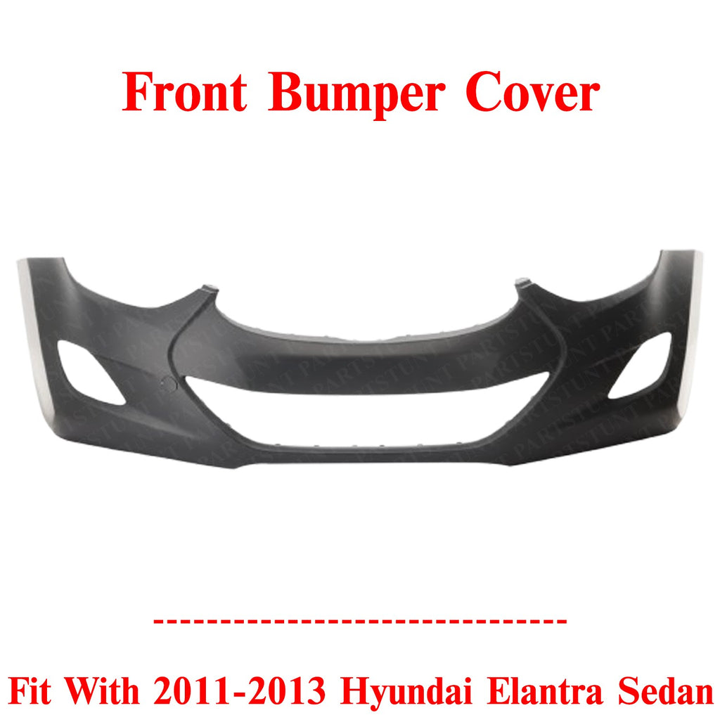 Front Bumper Cover Primed For 2011-2013 Hyundai Elantra Sedan