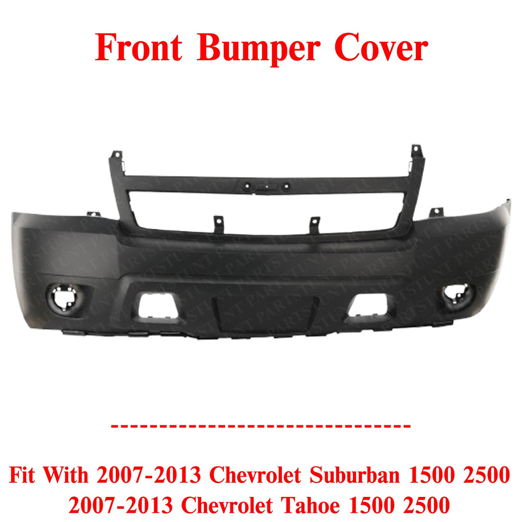 Front Bumper Cover Primed For 2007-2013 Chevrolet Suburban 1500 2500 Tahoe
