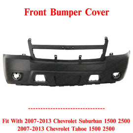 Front Bumper Cover Primed For 2007-2013 Chevrolet Suburban 1500 2500 Tahoe