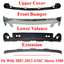 Load image into Gallery viewer, Front Bumper Chrome + Valance + Extension Bracket For 2007-2013 GMC Sierra 1500