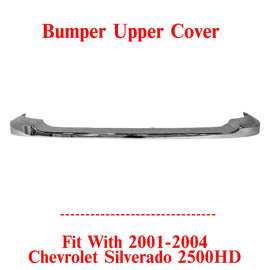Bumper Upper Cover Chrome Plastic For 2011-2014 Chevrolet Silverado 2500HD