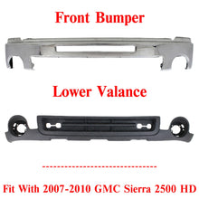 Load image into Gallery viewer, Front Bumper Chrome Steel + Lower Valance Primed For 2007-10 GMC Sierra 2500 HD