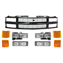 Load image into Gallery viewer, Front Grille + Headlights + Side Marker Lights For 1994-2000 Chevy C/K-Series