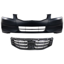 Load image into Gallery viewer, Front Bumper Primed + Grille Textured Black For 2011-2012 Honda Accord Sedan