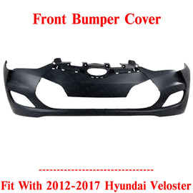 Front Bumper Cover Primed With Fog Light Holes For 2012-2017 Hyundai Veloster