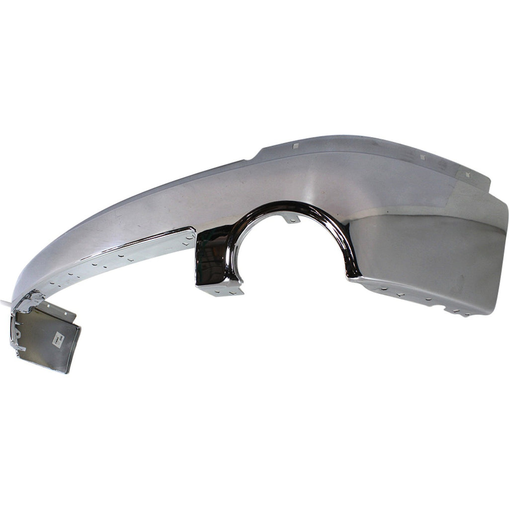 Front Bumper Chrome Steel Face Bar + Lower Valance For 2007-2013 GMC Sierra 1500
