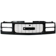 New Front Grille Assembly Black Shell For 1994-98 GMC C1500 94-2000 K2500 Yukon