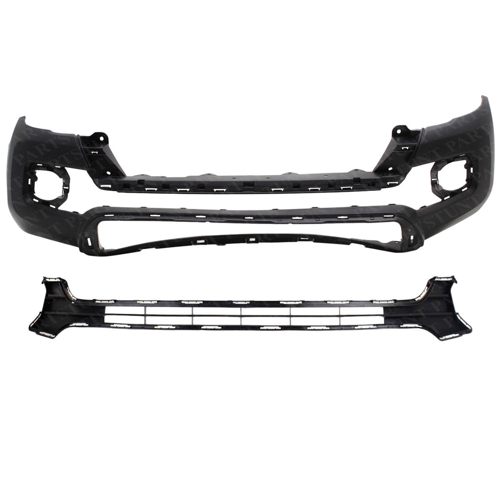 Front Bumper Cover Primed + Lower Grille Textured For 2016-2023 Toyota Tacoma