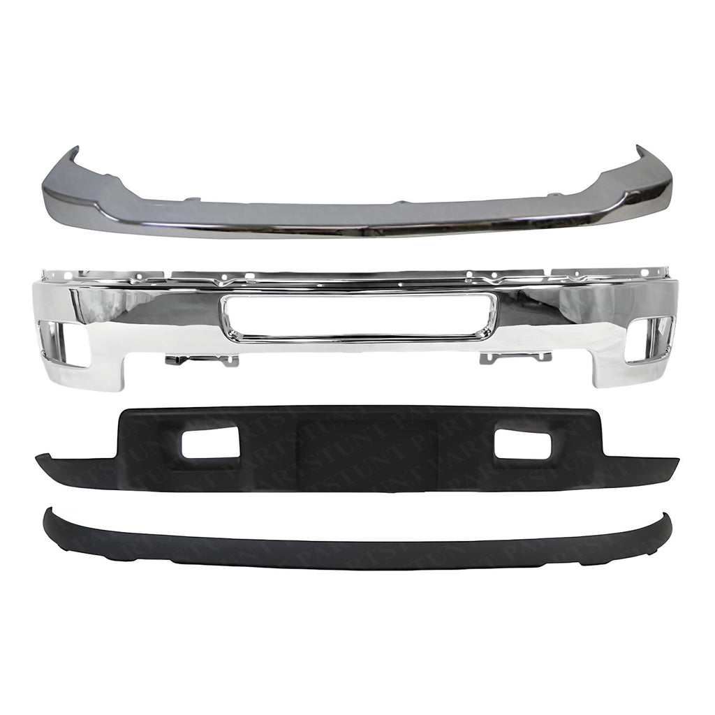 Front Bumper Chrome Kit For 2011-2014 Chevrolet Silverado 2500HD 3500HD