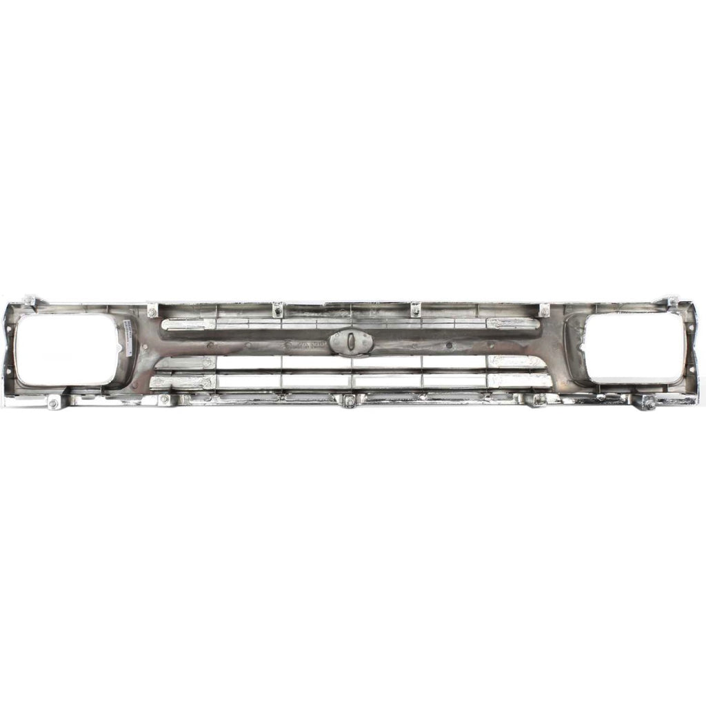 Front Bumper Chrome w/ Brackets and Grille For 1992-1995 Toyota Pickup 2WD