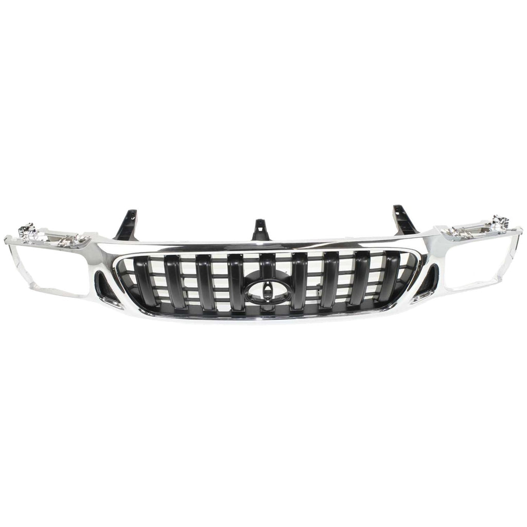 Front Chrome Grille & Headlights Kit For 2001-2004 Toyota Tacoma 4WD