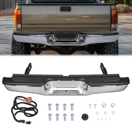 Chrome Steel Rear Bumper for Toyota Tacoma pickup 1995-2004