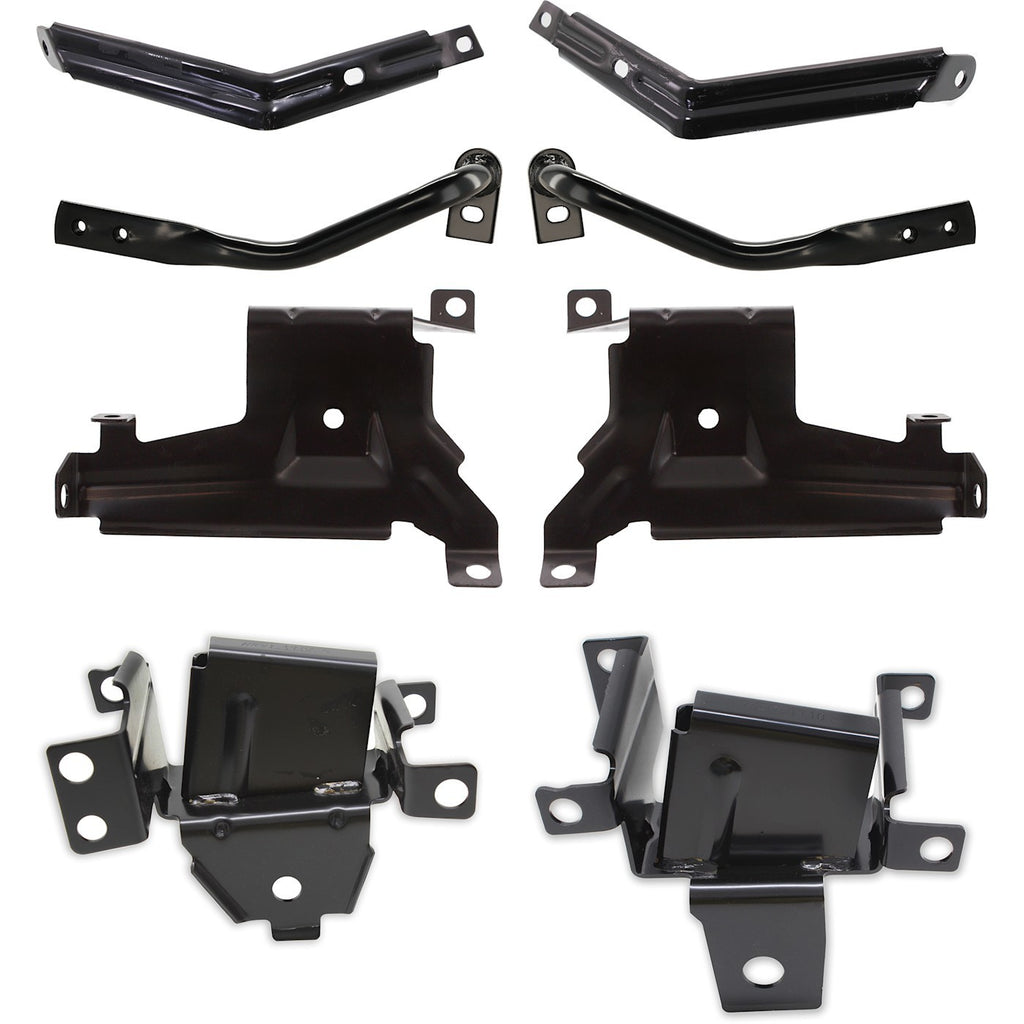 Front Bumper Chrome Steel Kit w/ Brackets For 2007-2013 GMC Sierra 1500 Pickup